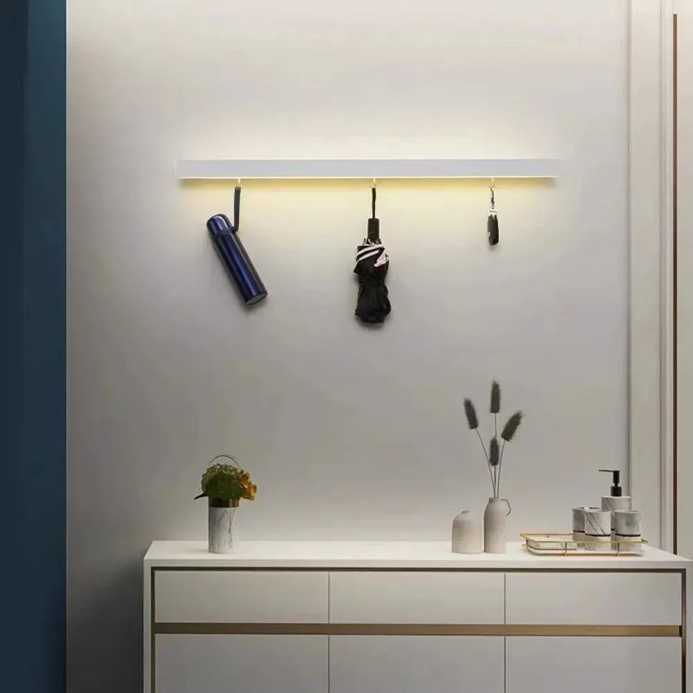 Chic LED Wall Light with Built-In Nightstand Shelf – Practical Illumination