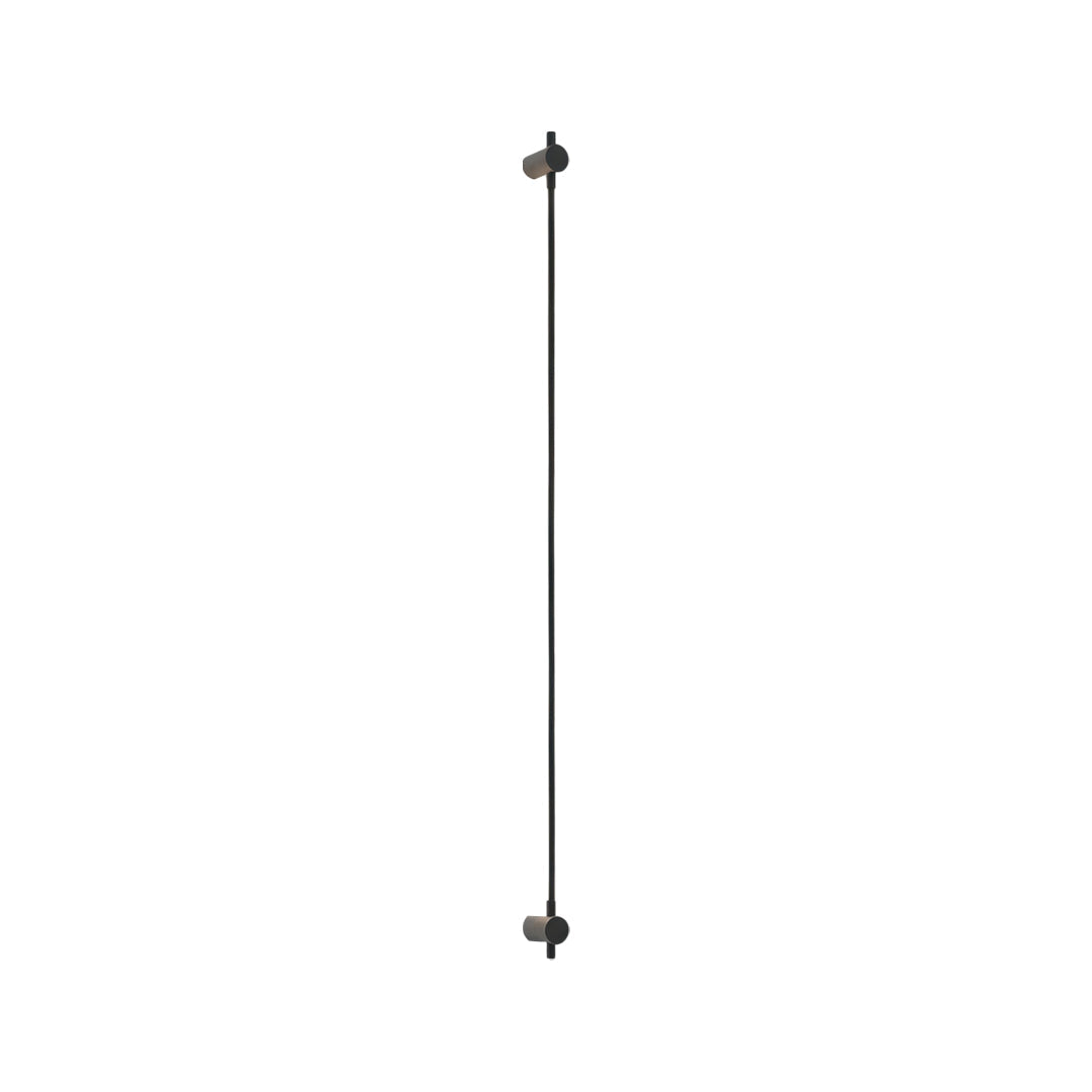 10W LED Wall Lamp in Black and Stainless Steel – Linear Modern Lighting for Living Room and Bedroom