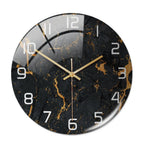 11.81-Inch Silent Wall Clock in Modern Marble Design – Acrylic Home Decor
