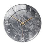 11.81-Inch Silent Wall Clock in Modern Marble Design – Acrylic Home Decor