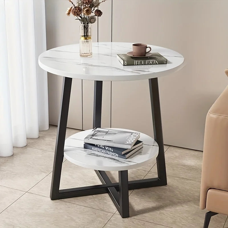 Compact Coffee Table with Dual Storage Levels – Functional Modern Style