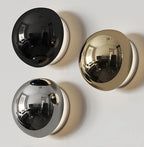 Hardwired LED Wall Lamp - Modern Metal Sconce in Black, Silver, Gold