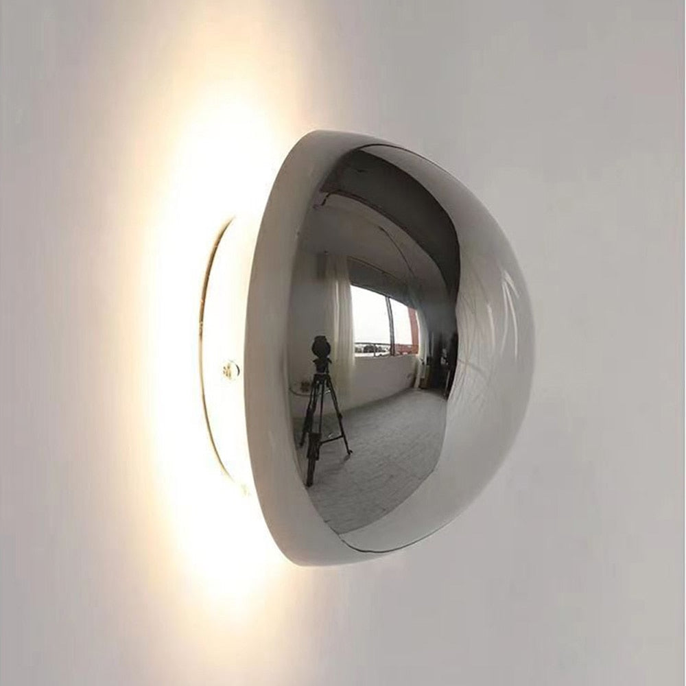 Hardwired LED Wall Lamp - Modern Metal Sconce in Black, Silver, Gold