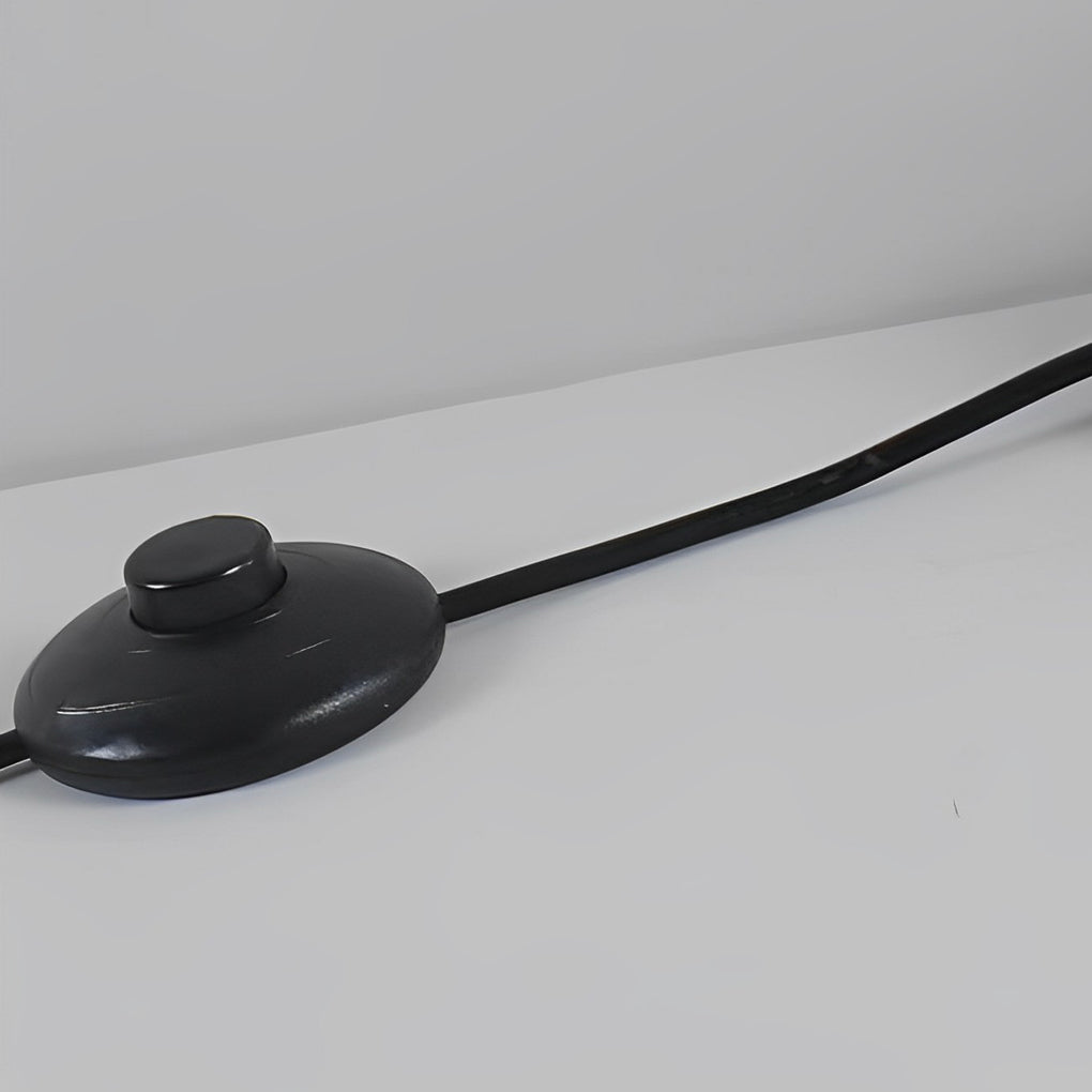 Black Metal Standing Lamp with Oval Shade – LED Floor Light in Minimalist Design
