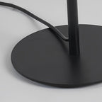 Black Metal Standing Lamp with Oval Shade – LED Floor Light in Minimalist Design