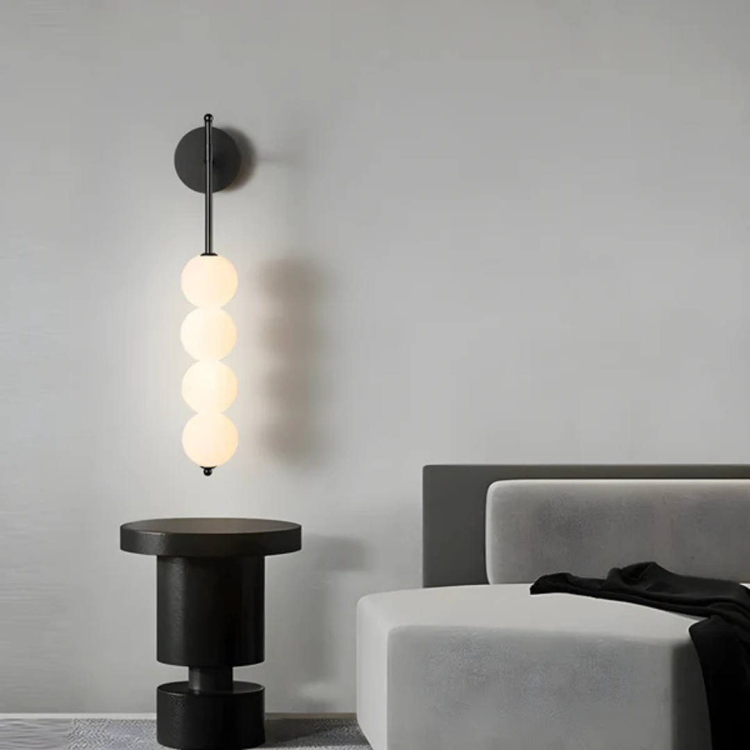 LED Wall Light in Modern Minimalist Style – Warm Metal and Glass