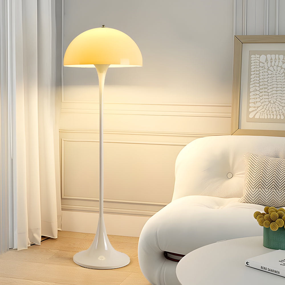 Dimmable Mushroom Floor Lamp – Three Color Temperature with Sleek Dome Shape