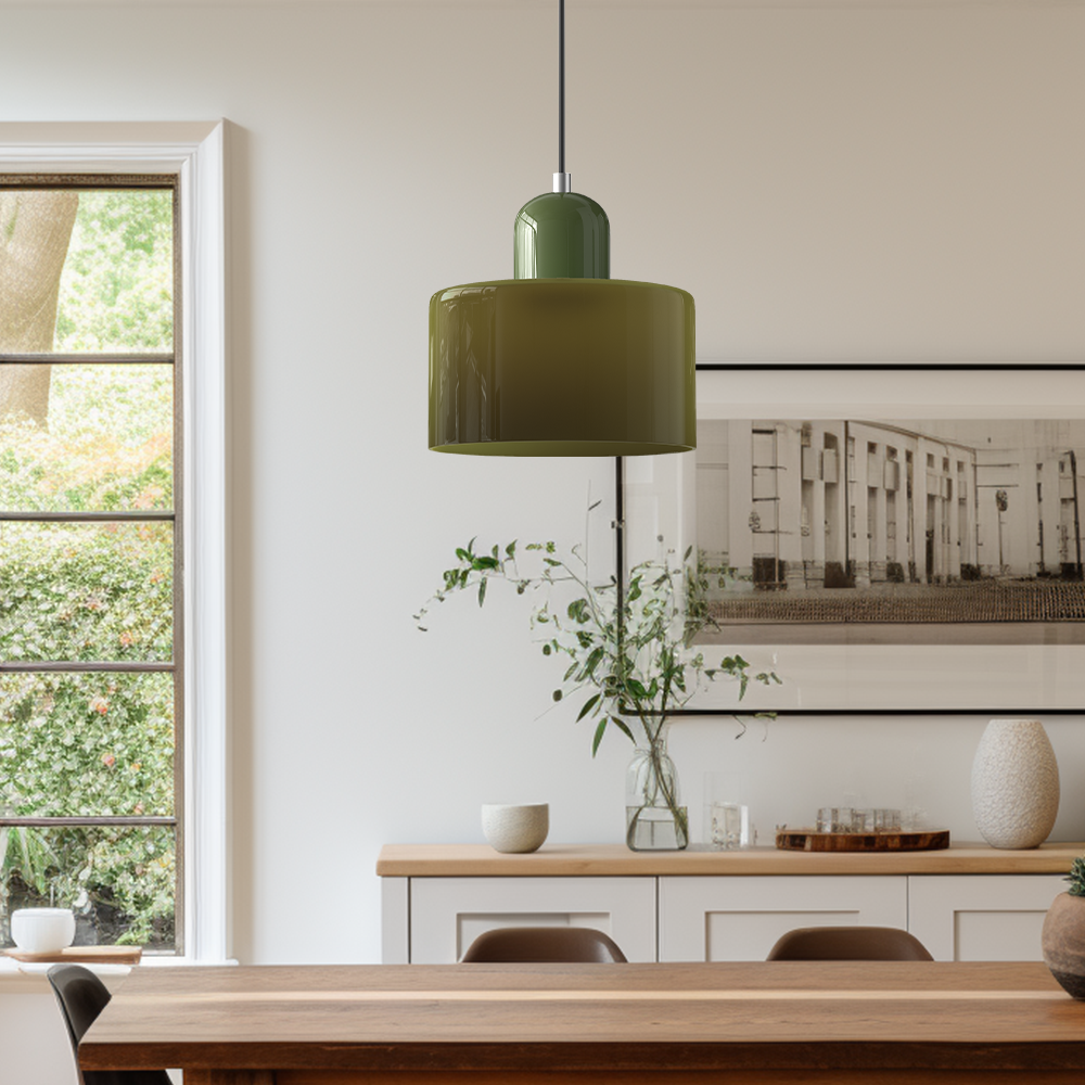 Adjustable Height Pendant Light for Kitchen Island - Elongated Halo, Minimalist Design