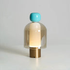 Rechargeable Cordless Table Lamp – Elegant Glass, Dimmable LED for Desk or Bedroom