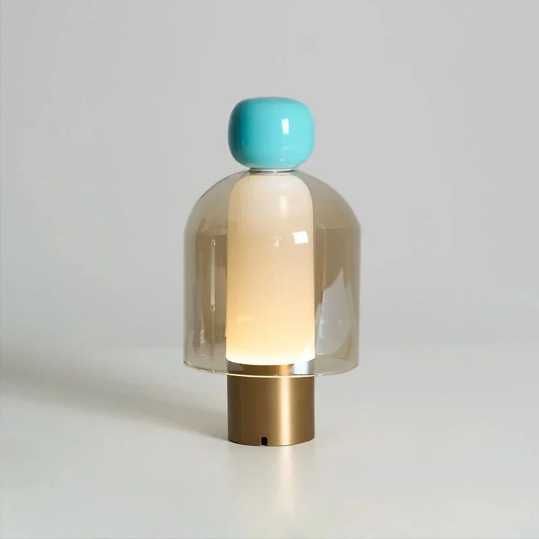 Rechargeable Cordless Table Lamp – Elegant Glass, Dimmable LED for Desk or Bedroom