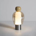 Rechargeable Cordless Table Lamp – Elegant Glass, Dimmable LED for Desk or Bedroom