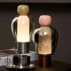Rechargeable Cordless Table Lamp – Elegant Glass, Dimmable LED for Desk or Bedroom