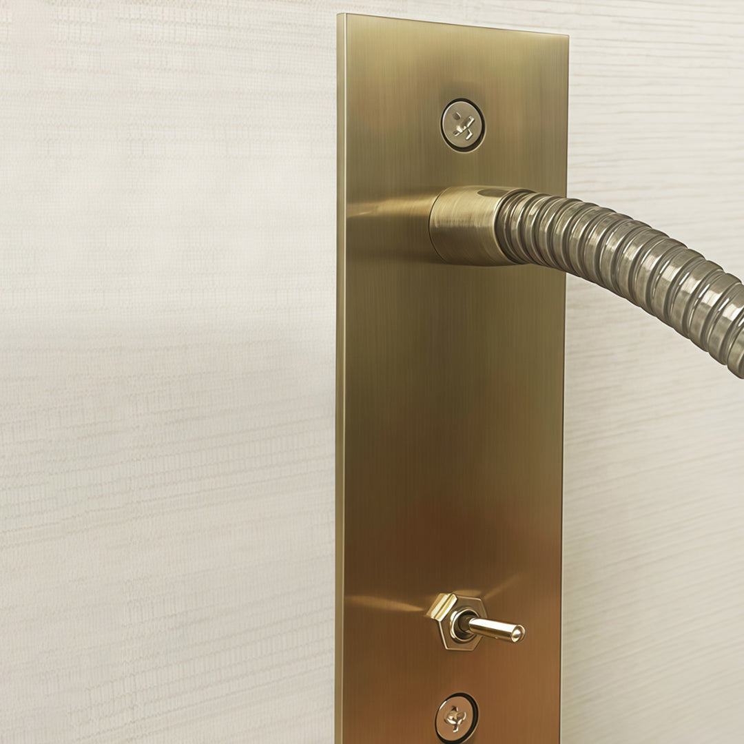 Adjustable LED Wall Sconce with Swing Arm – Available in Black, Antique Copper, Satin Nickel