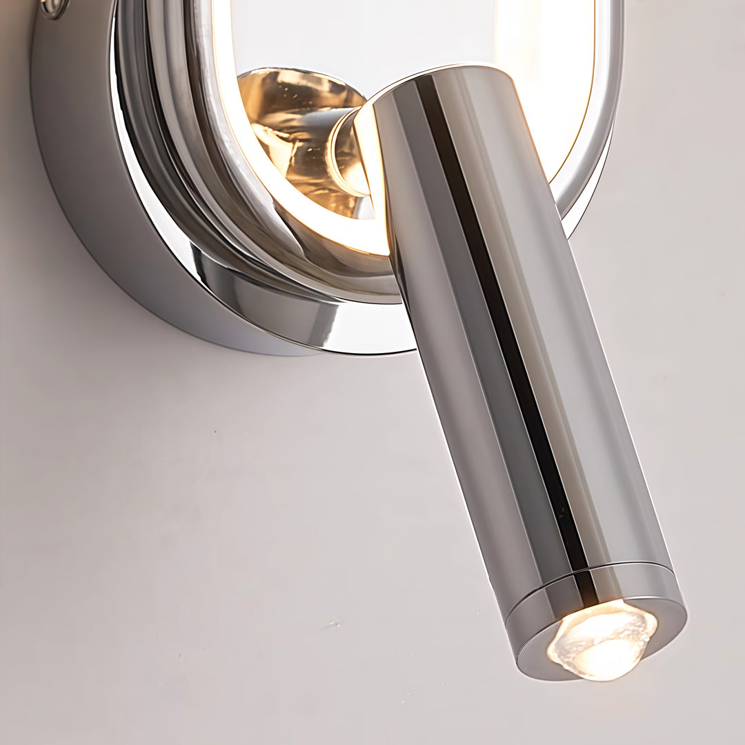Wall-Mounted Sconce Light with 350° Adjustable Spotlight