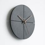 Silent Matte Black Wall Clock – Unique 11.81 inch Quadrant Decor for Home or Office