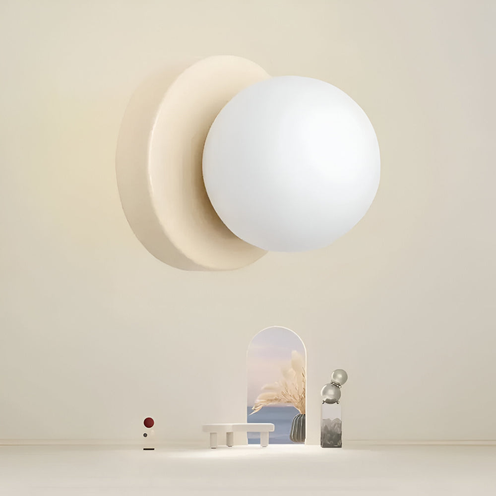 Round Glass Globe Indoor Wall Lamp Sconce Fixture