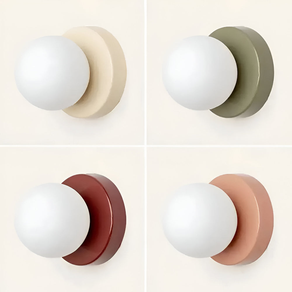 Round Glass Globe Indoor Wall Lamp Sconce Fixture