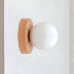 Round Glass Globe Indoor Wall Lamp Sconce Fixture