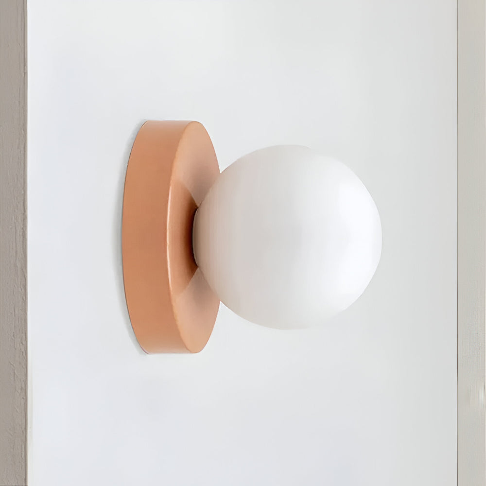 Round Glass Globe Indoor Wall Lamp Sconce Fixture