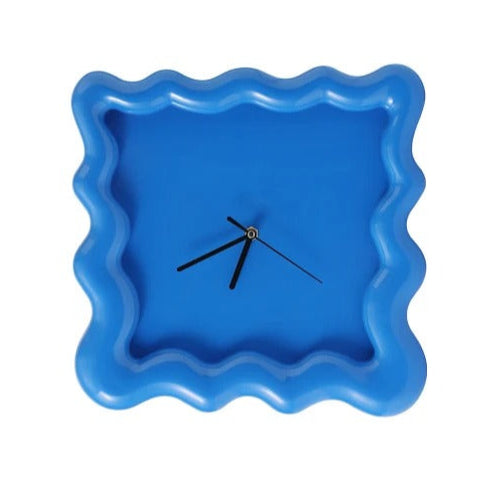 Artistic Frame Wall Clock – Minimalist 3D Design with Wavy Style in Multiple Colors
