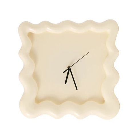 Artistic Frame Wall Clock – Minimalist 3D Design with Wavy Style in Multiple Colors