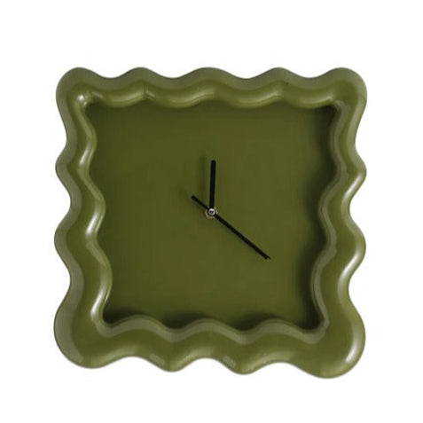 Artistic Frame Wall Clock – Minimalist 3D Design with Wavy Style in Multiple Colors