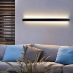 Weather-Resistant LED Wall Light for Indoor/Outdoor - Black Aluminum Finish