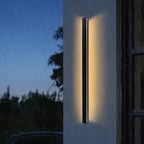 Weather-Resistant LED Wall Light for Indoor/Outdoor - Black Aluminum Finish