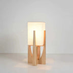 Adjustable LED Floor Lamp in Walnut – Stylish Wooden Design for Living Room