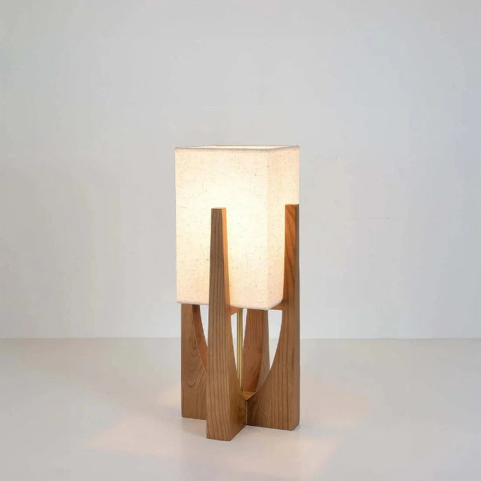 Adjustable LED Floor Lamp in Walnut – Stylish Wooden Design for Living Room