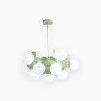 Contemporary Ceiling Fixture Featuring Several Opal Glass Spheres