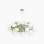 Contemporary Ceiling Fixture Featuring Several Opal Glass Spheres