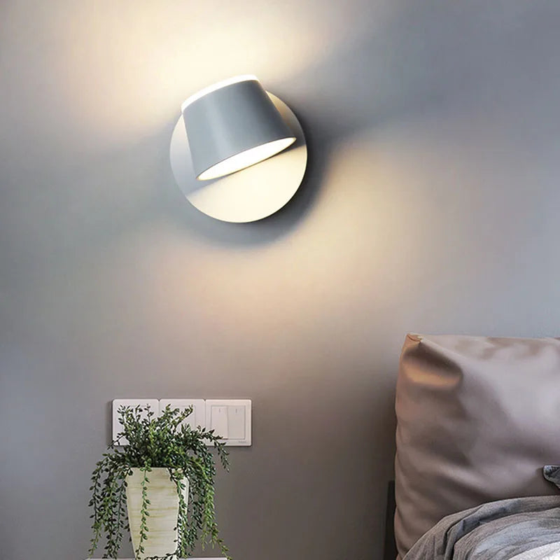 Adjustable Modern Wall Lamp with Rotatable LED Light