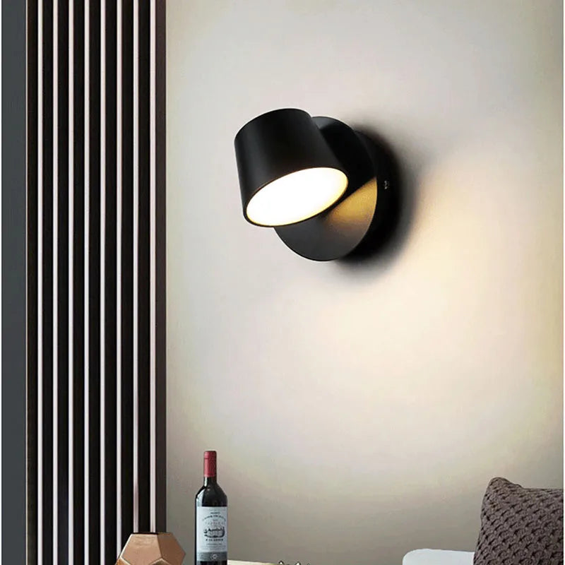 Adjustable Modern Wall Lamp with Rotatable LED Light