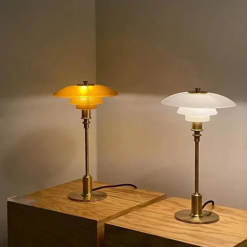 Scandinavian Style Glass Lamp for Table Decoration