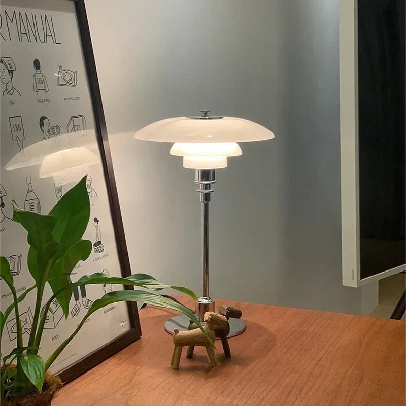 Scandinavian Style Glass Lamp for Table Decoration