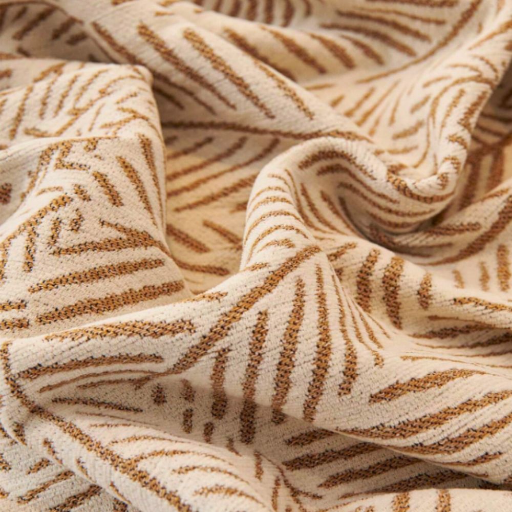 Moderniqa | Soft chenille couch cover with leaf pattern 4