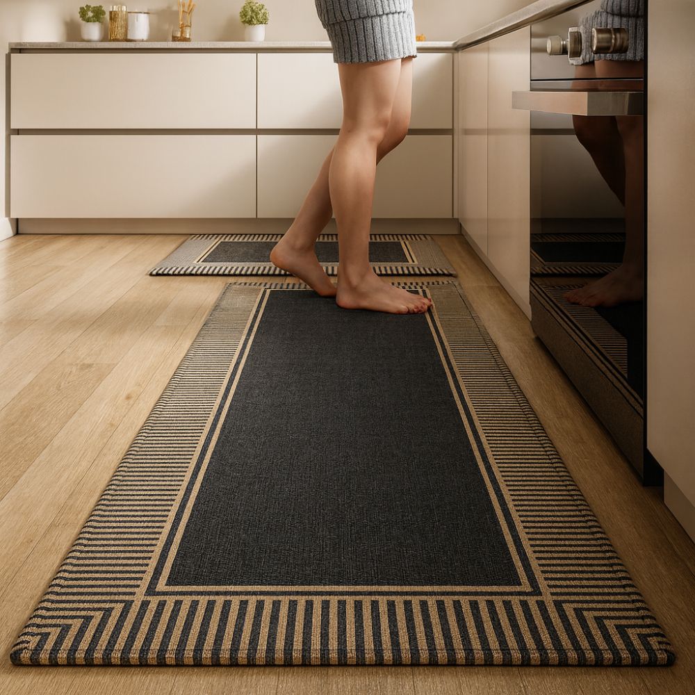 Moderniqa | Soft microfiber zebra stripe kitchen runner rug 1