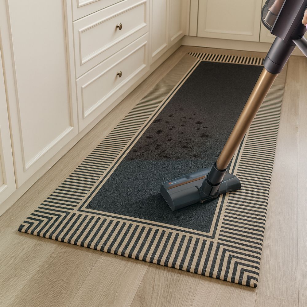 Moderniqa | Soft microfiber zebra stripe kitchen runner rug 4