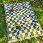Moderniqa | Soft microfibre picnic blanket with checkered pattern 2