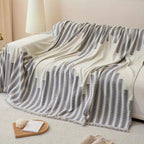 Scandinavian Leaf Print Sofa Slipcover in Chenille Fabric
