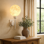Wall Lamp with Moon Design – Plug-In Style
