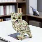 Ethereal Resin Wall Art – Serene Decorative Sculpture of Moonlit Owl