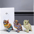 Ethereal Resin Wall Art – Serene Decorative Sculpture of Moonlit Owl