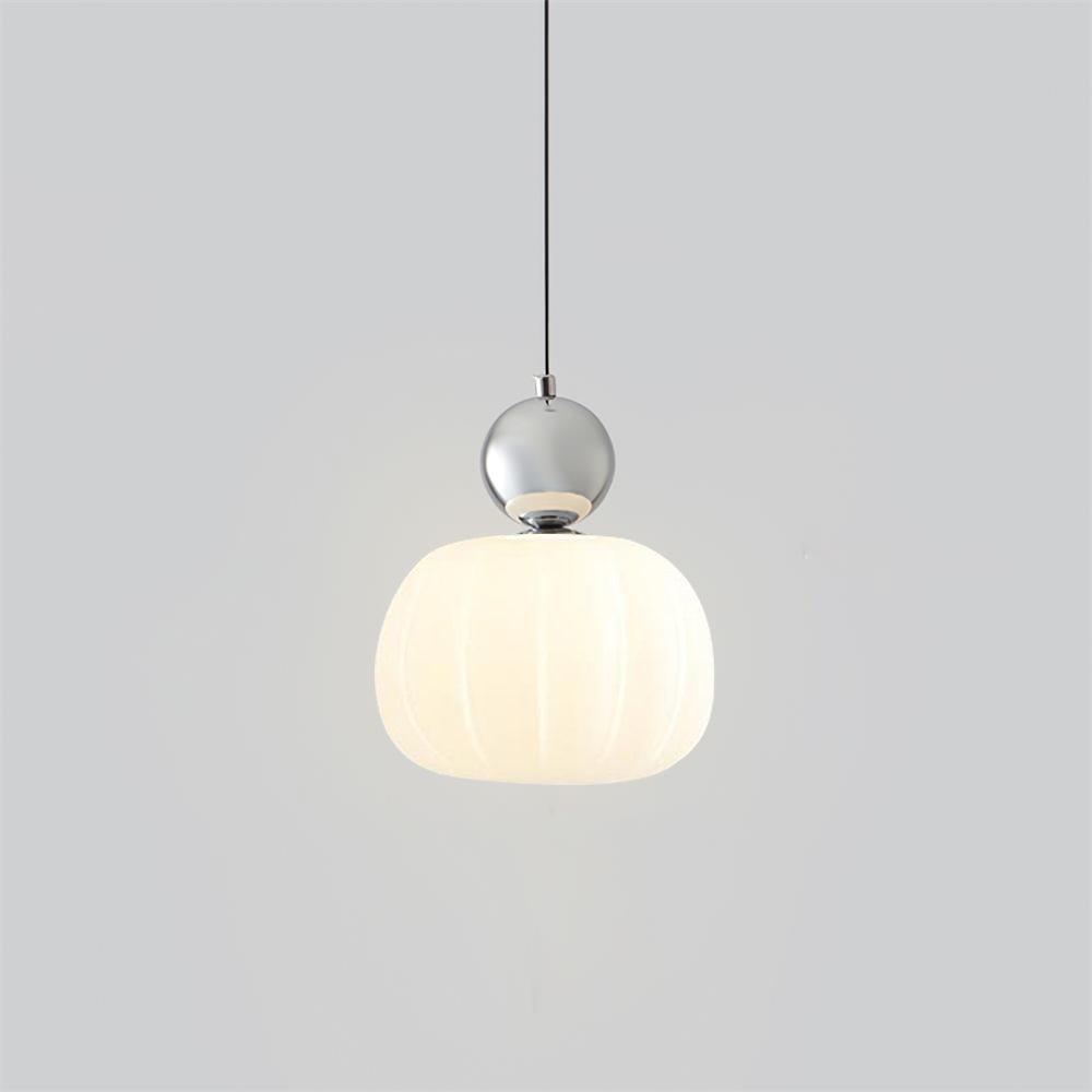 Round Acrylic Pendant Light with Organic Design