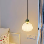 Round Acrylic Pendant Light with Organic Design