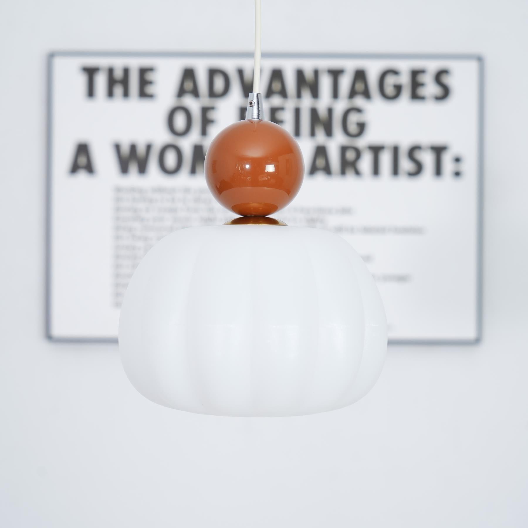 Round Acrylic Pendant Light with Organic Design