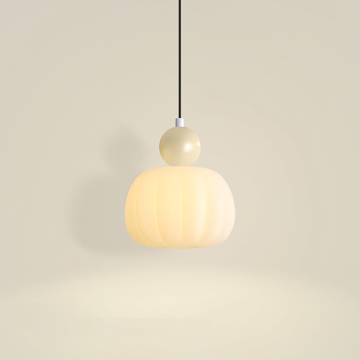Round Acrylic Pendant Light with Organic Design