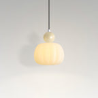 Round Acrylic Pendant Light with Organic Design