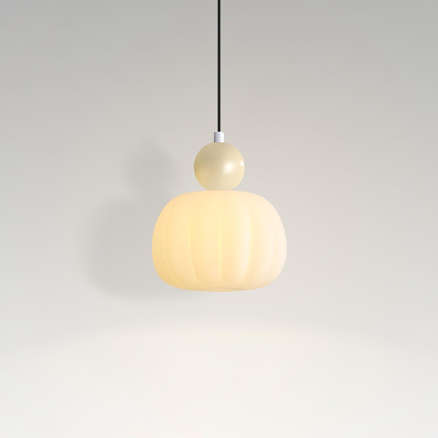 Round Acrylic Pendant Light with Organic Design